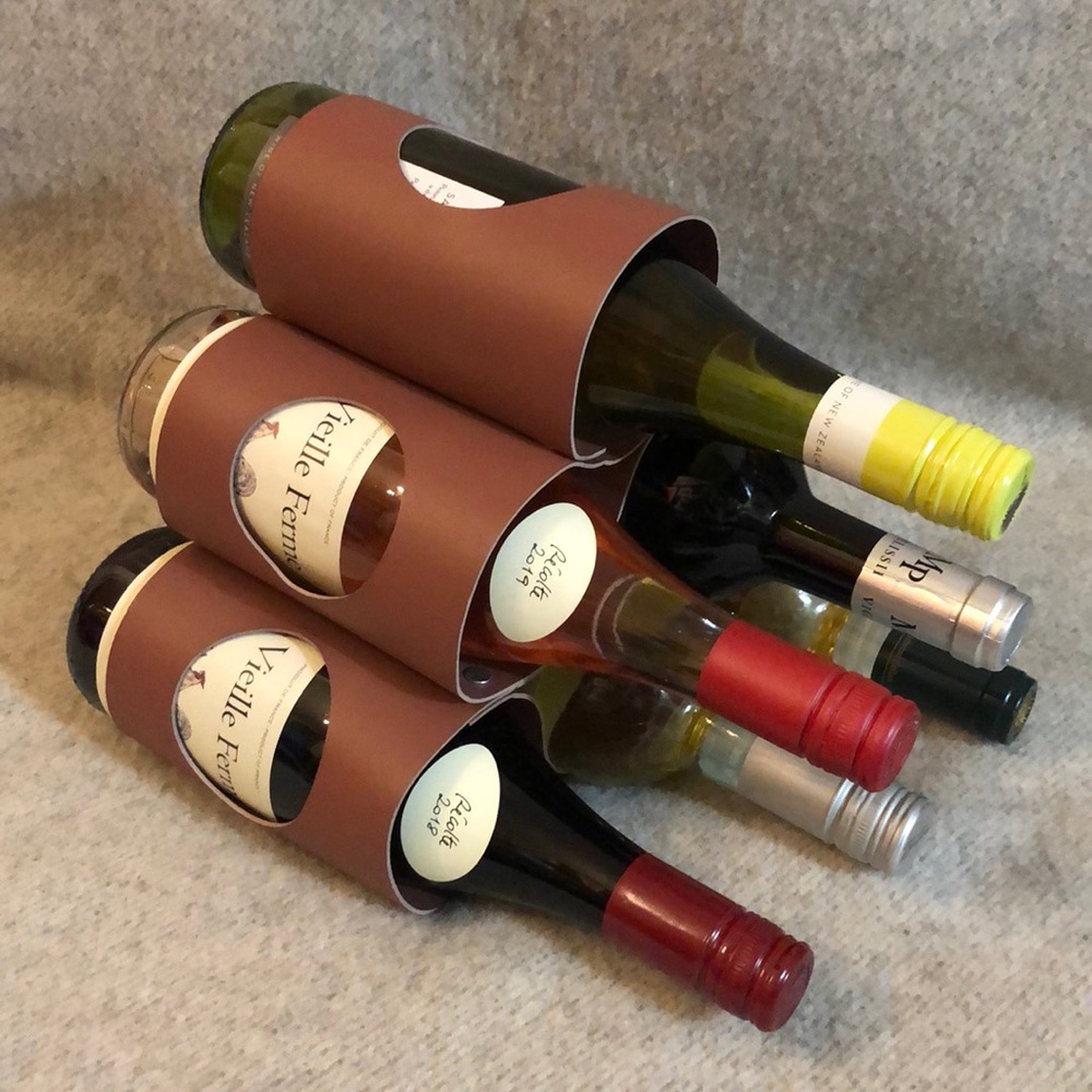 Vacavaliente Ruca Leather Wine Rack Collapsable